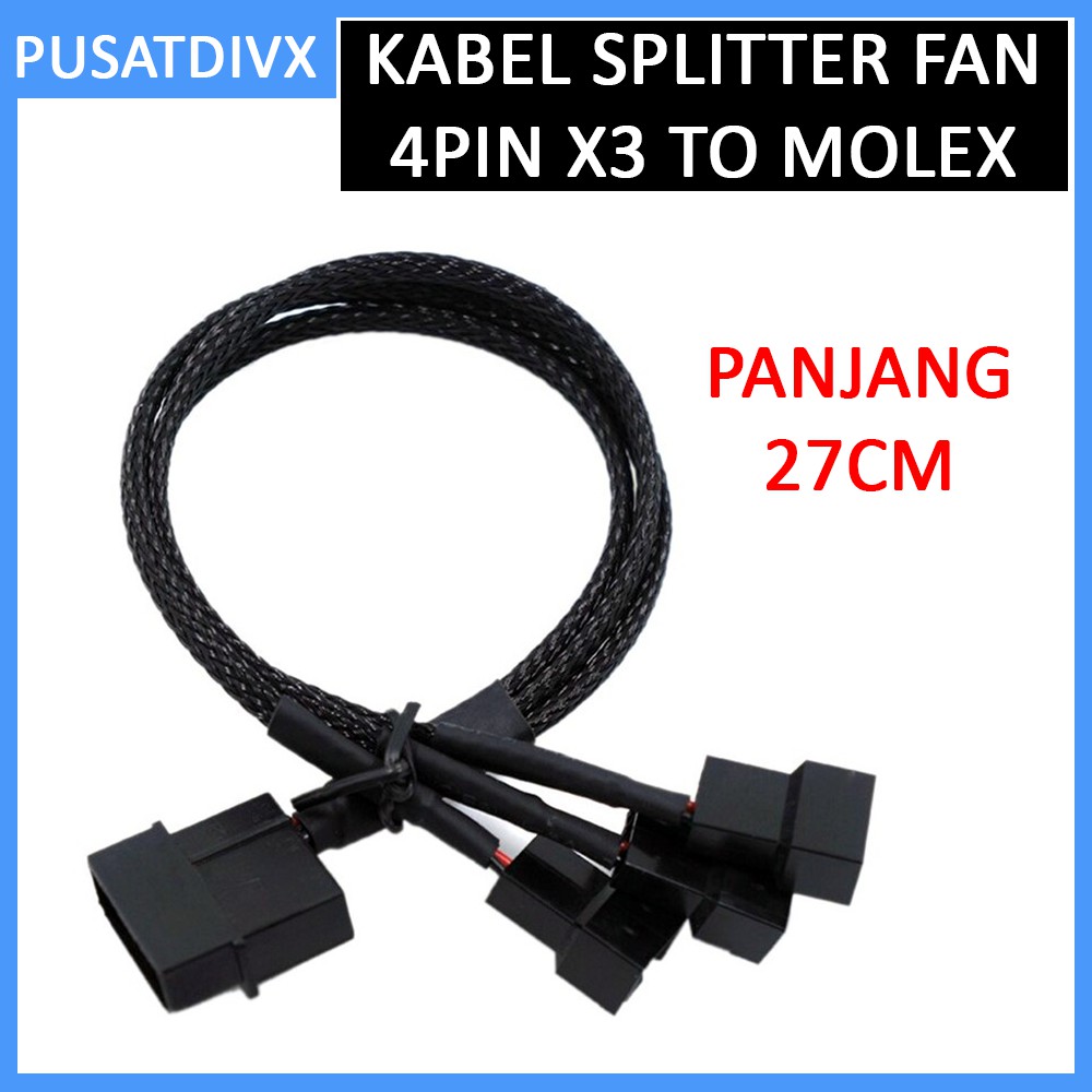 Jual Sanji Kabel Splitter Fan Hub Pin Pin X To Molex Pin Extension