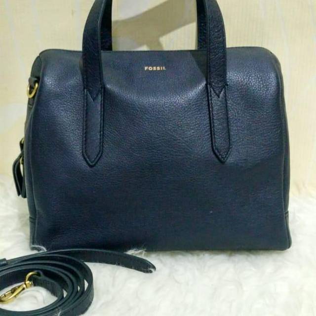 Fossil sydney satchel midnight clearance navy