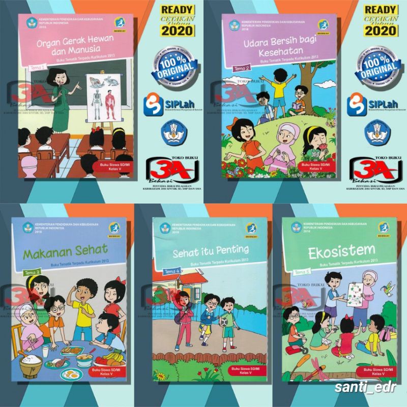 Jual Buku Paket Tematik Kelas 5 SD Semester 1 Tema 12345 | Shopee Indonesia