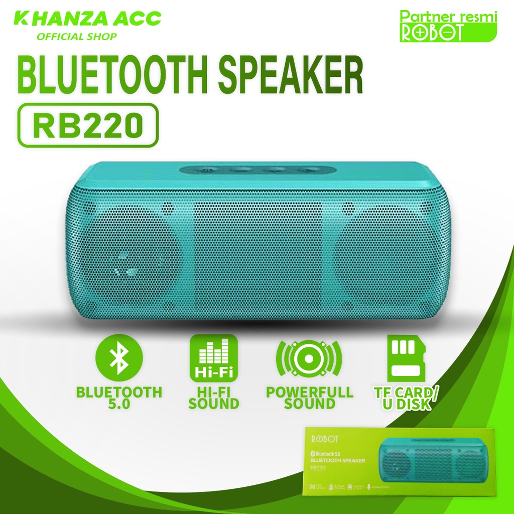 Jual KHANZAACC ROBOT RB220 Speaker Bluetooth 5.0 Powerfull Hi-Fi Sound ...