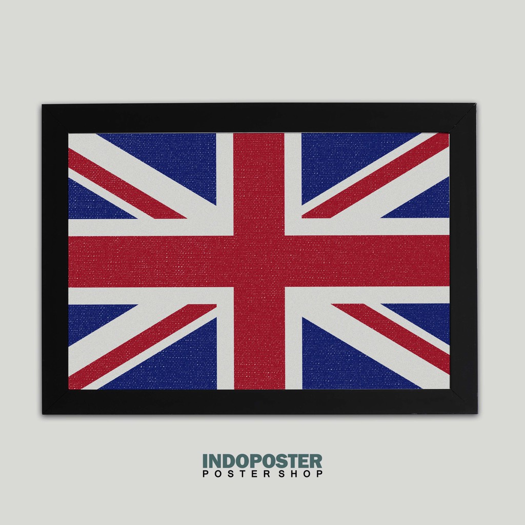 Jual POSTER HIASAN DINDING BENDERA INGGRIS UNION JACK 12RP 45X30CM ...