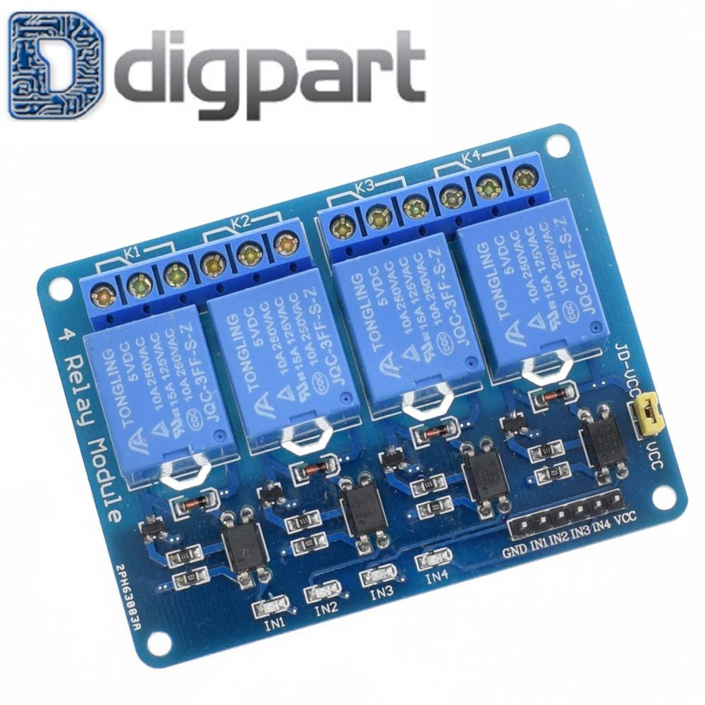 Jual Relay module 4-channel 4 channel relay control board | Shopee ...