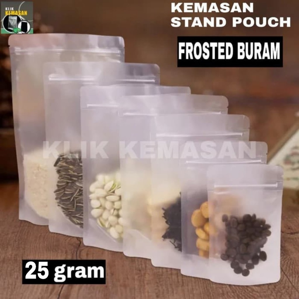 Jual Standing Pouch Gram Frosted Buram Kemasan Kopi Snack Plastik