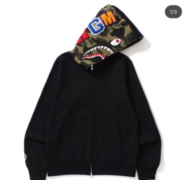 Jual bape shops shark hoodie original