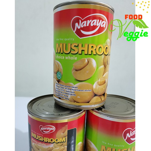 Jual Naraya Whole Mushroom 425gr Mushroom Whole Choice Jamur Kaleng