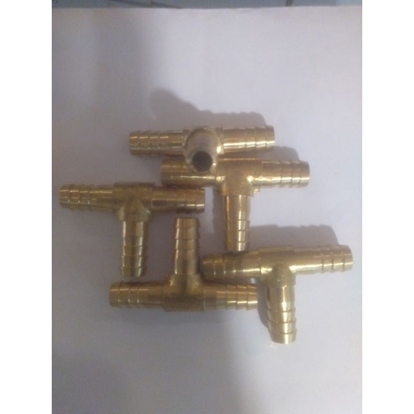 Jual nepel T kuningan cabang T untuk sambungan selang kompressor selang ...