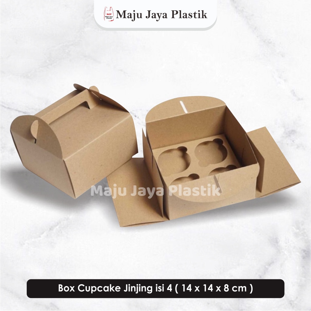 Jual (Min 5pcs) Box Cupcake Kotak Cupcake Kraft / Dus Cupcake isi 2