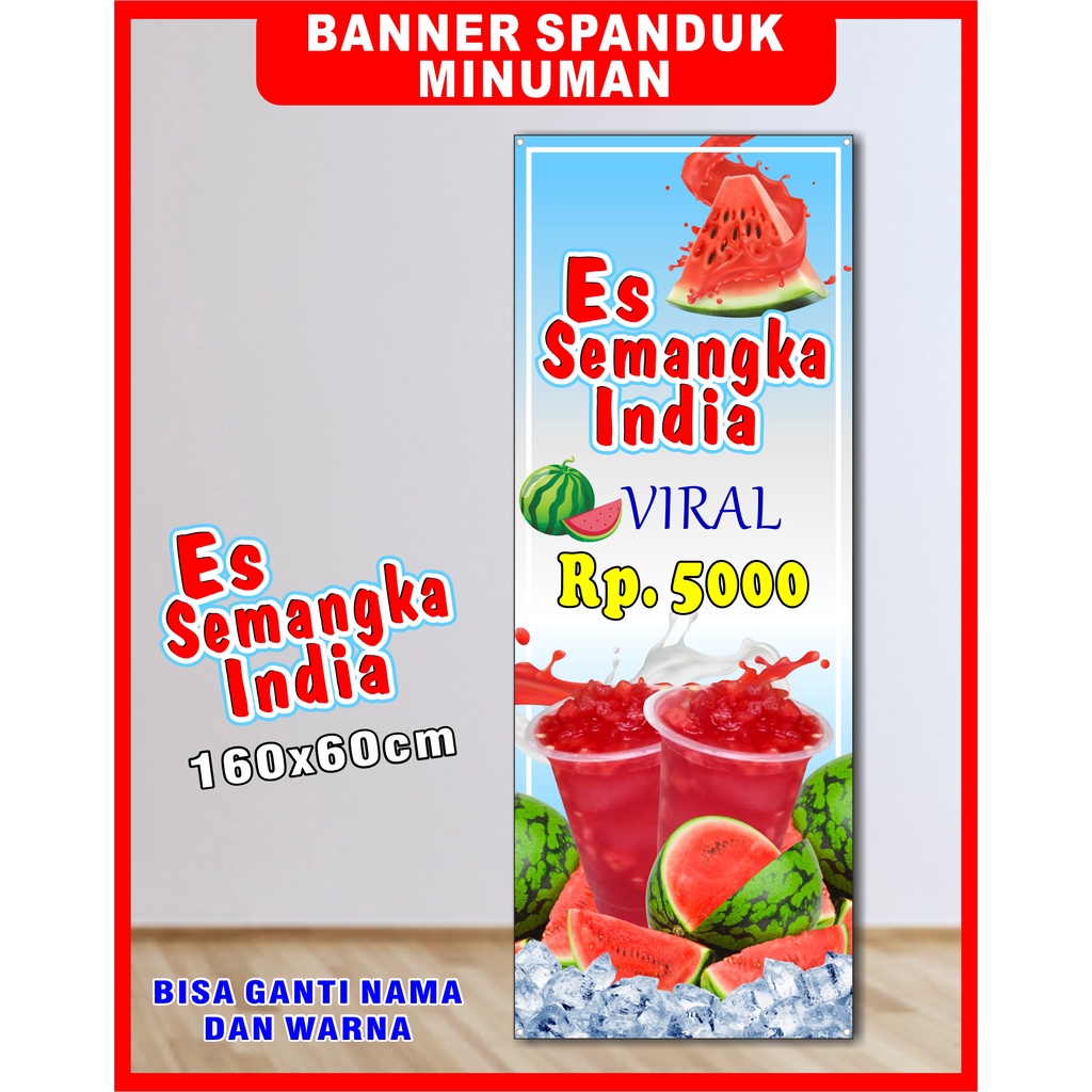 Jual Cetak spanduk ES Semangka India, banner minuman ES Semangka India ...