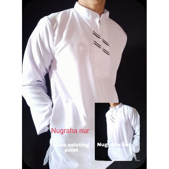 baju koko dewasa seleting lengan panjang tersedia ukuran S M L XL XXL