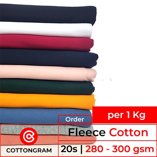 Jual COTTONGRAM Kain Fleece Cotton Combed untuk Bahan Sweater dan Hoodie Per Kg Shopee Indonesia