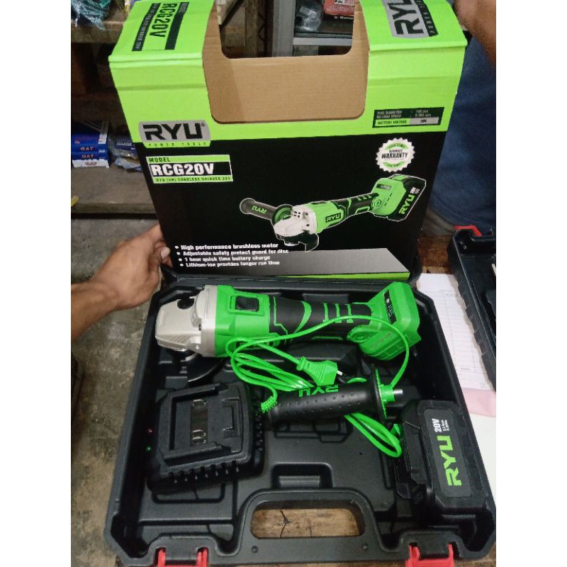 Jual Mesin Gerinda Cas Cordless Ryu 20Volt RCG20V+ Mata Potong Ryu 5PCS ...
