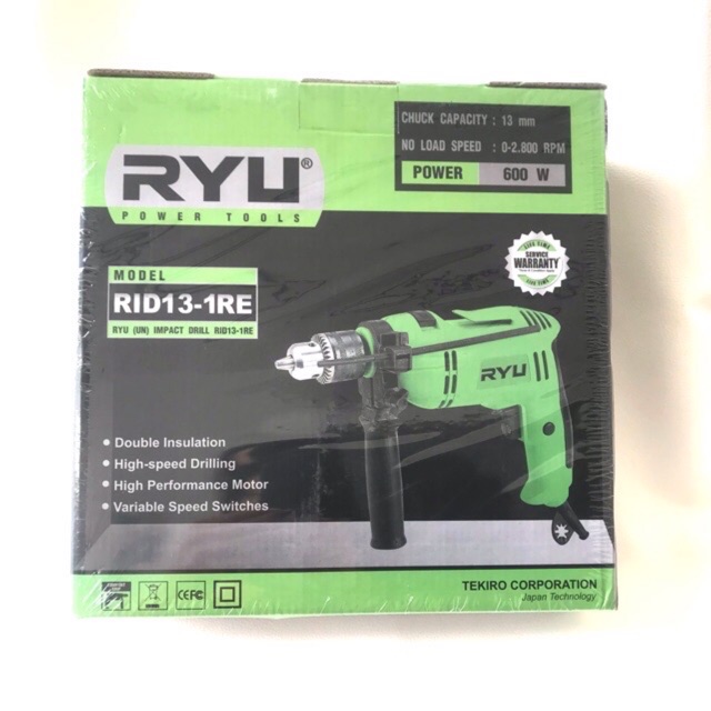 Jual Mesin Bor Beton 13 mm RYU RID 13-1 RE - Impact Drill Variable ...