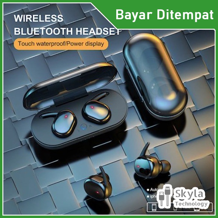 Jual Headset Bluetooth TWS Y30 Dengan Mikrofon 5.0 Earphone Bluetooth