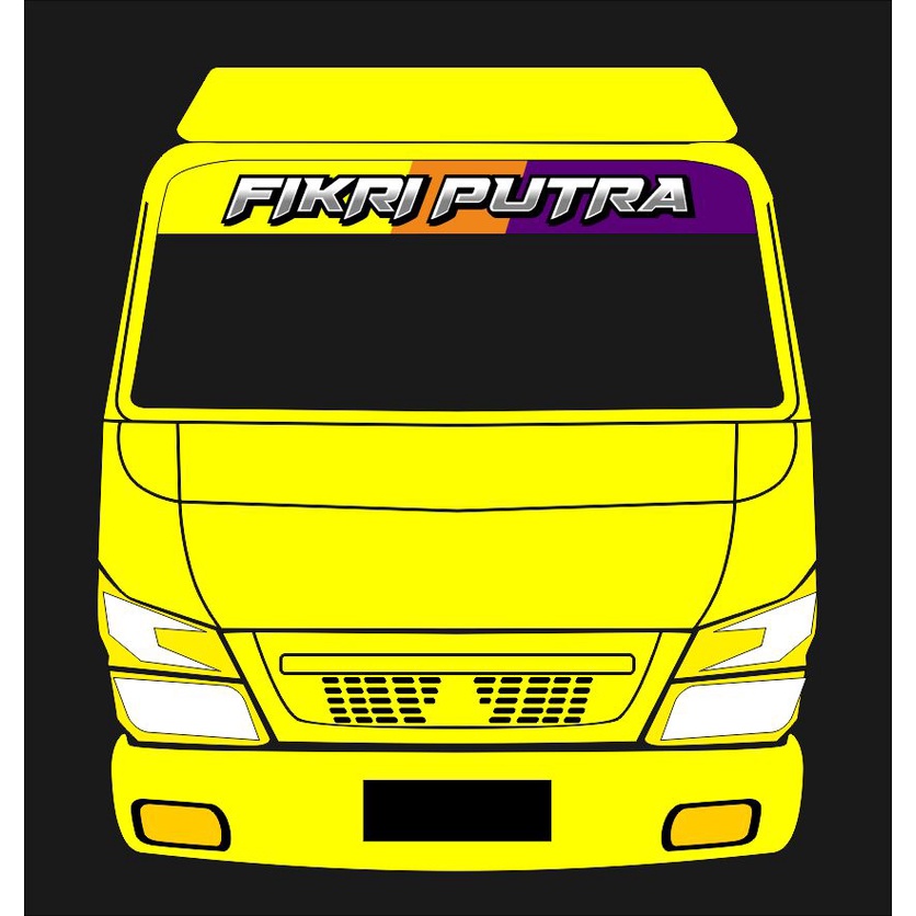 Jual stiker tulisan kaca truck canter/elf bebas desain | Shopee Indonesia