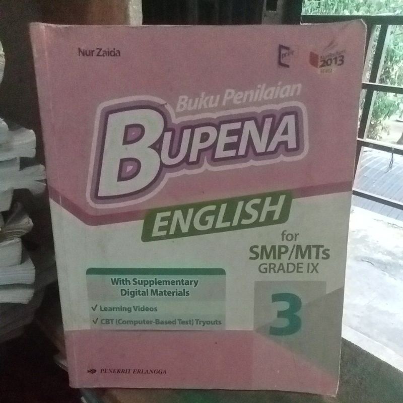 Jual Buku Penilaian Bupena English Untuk SMP Kelas 9 Penerbit Erlangga ...