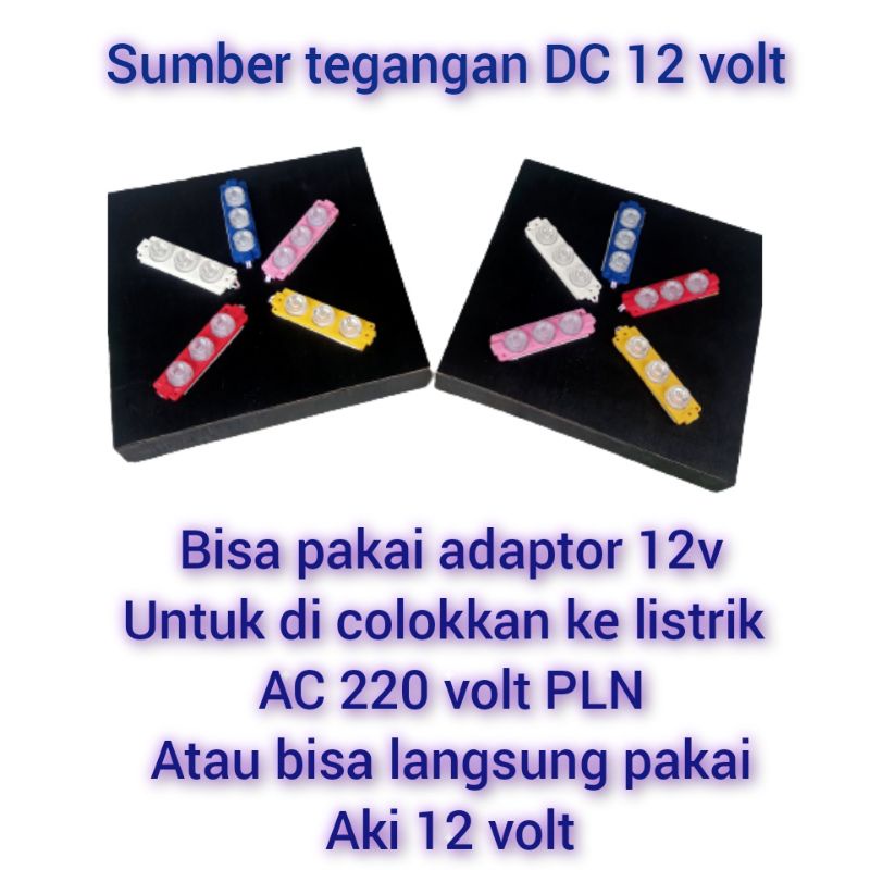 Jual Lampu led rotari dc 12 volt lampu hias dinding led 3 mata 12v ...