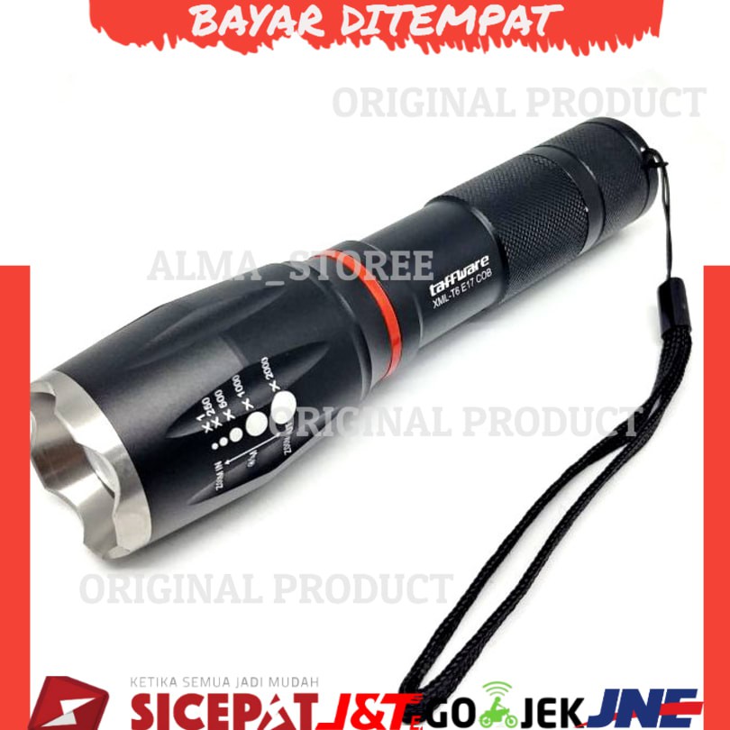 Jual BISA COD TaffLED Senter LED Torch Cree XM-L T6 8000 Lumens - E17 ...