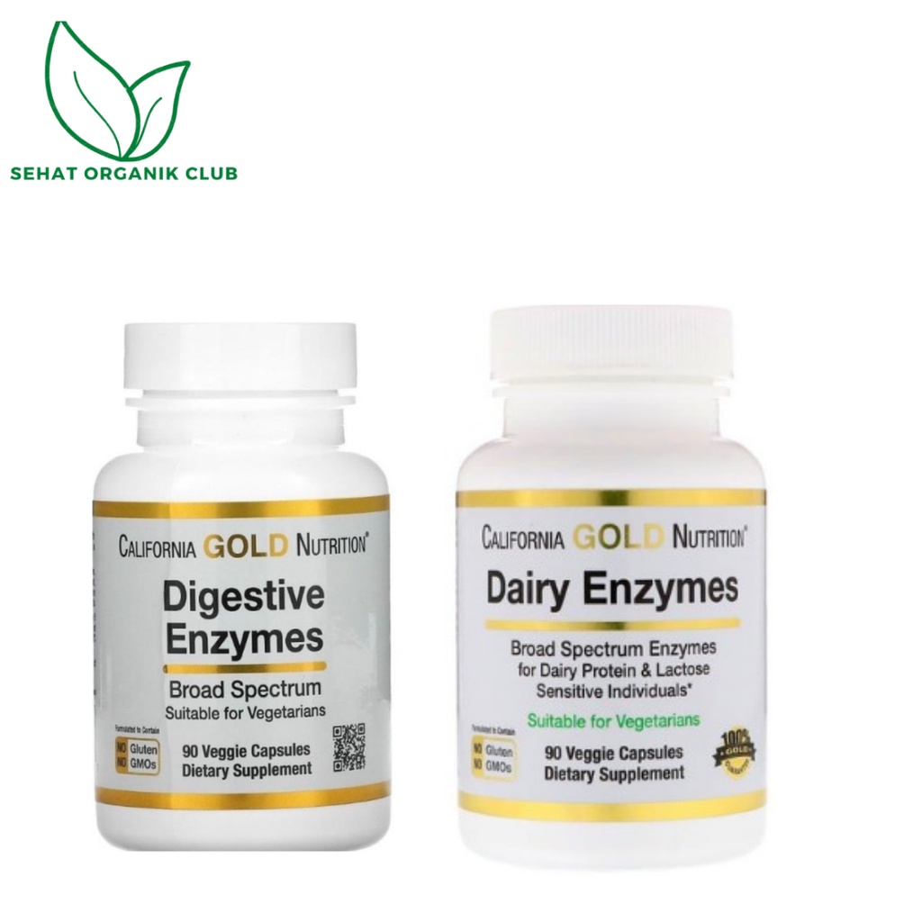 Jual California Gold Nutrition Digestive Enzymes Broad Spectrum 90 Vegcaps ; California Gold