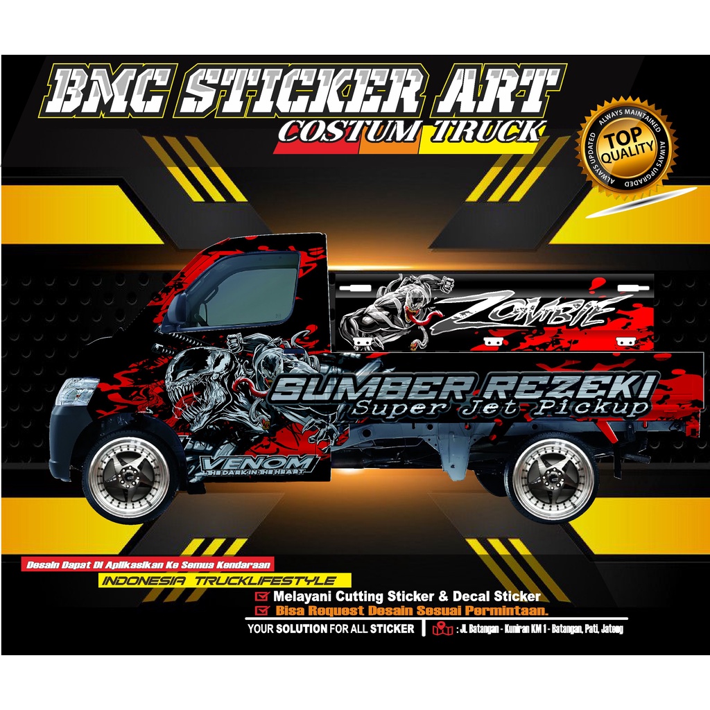 Jual Stiker Decal Mobil Pickup Decal Pickup Granmax Full Body Motif Venom Shopee Indonesia