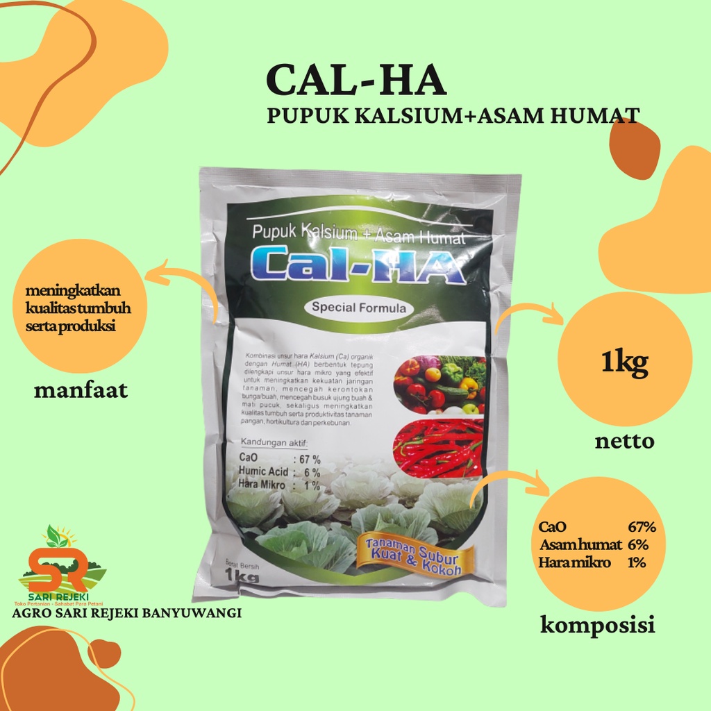 Jual CAL HA 1KG PUPUK KALSIUM + ASAM HUMAT (spesial formula) | Shopee ...