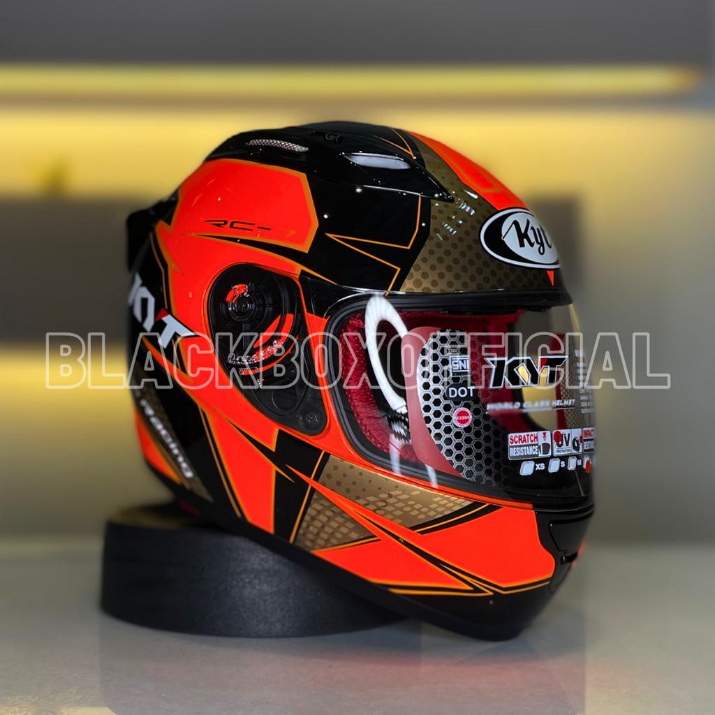 Jual KYT RC7 RC Seven #16 Red Fluo Gold Black | Shopee Indonesia