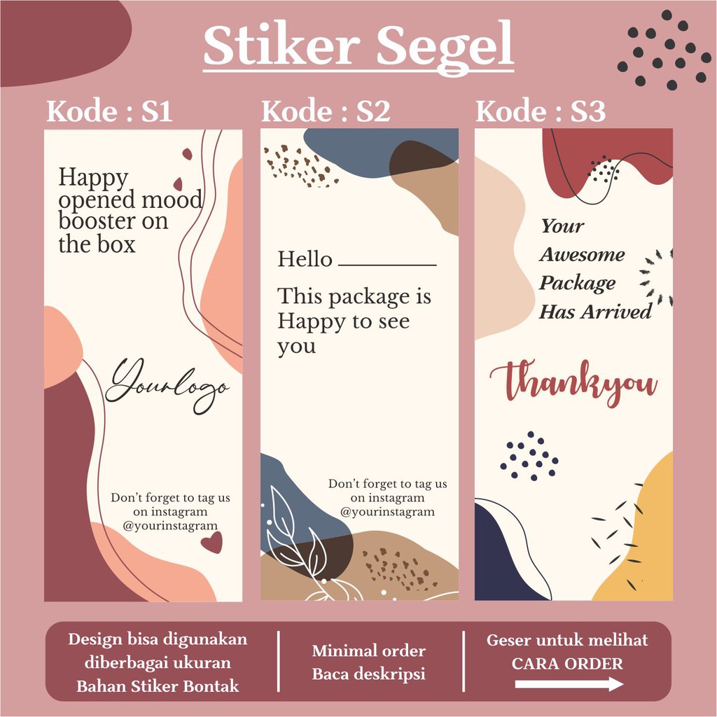 Jual STIKER SEGEL / SEGEL KEMASAN / SEAL STICKER / STIKER THANK YOU ...