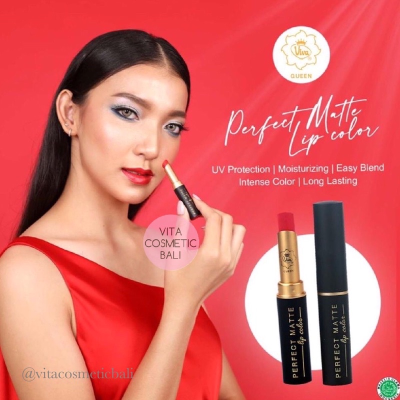 Jual Viva Queen Perfect Matte Lip color Lipstick Pewarna Bibir UV