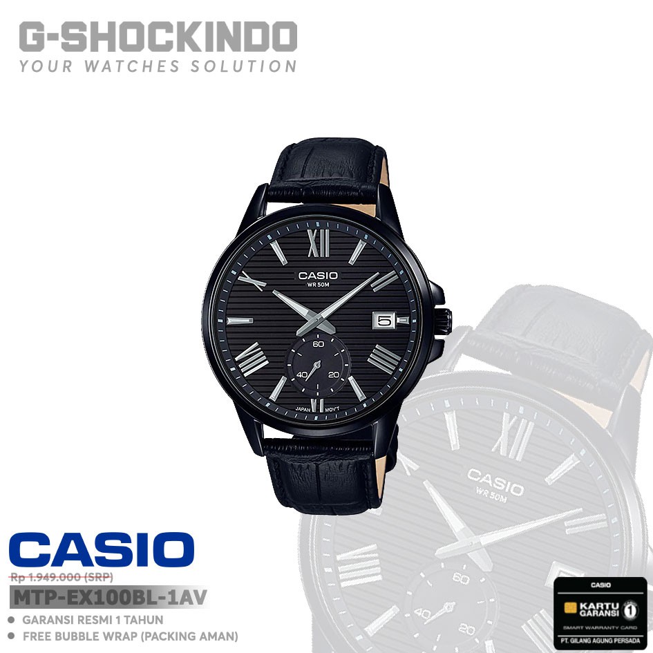 Casio General MTP EX100BL 1AV MTP EX100BL 1AVDF Original