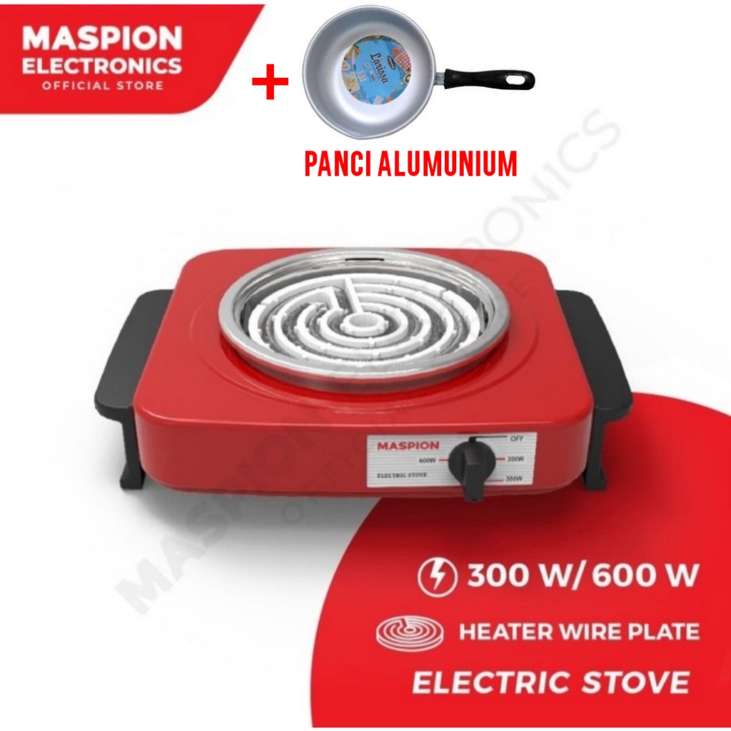 Kompor Listrik Maspion S 300 300 Watt Kompor Portable Maspion S-300  Electric Stove Maspion