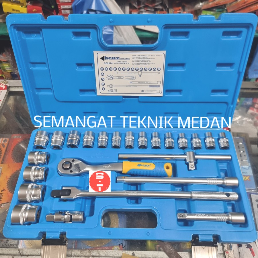 Jual BZ-9824 KUNCI MATA SOCK SOCKET SET 1/2