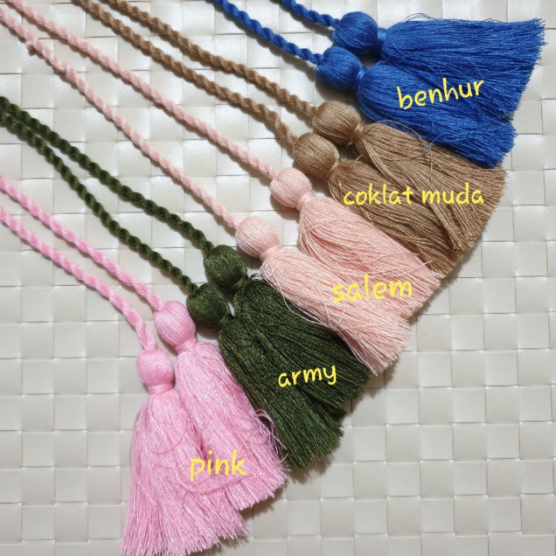 Jual Tassel TALI/Rumbai Tali diameter +- 1,2cm(TEBAL) | Shopee Indonesia