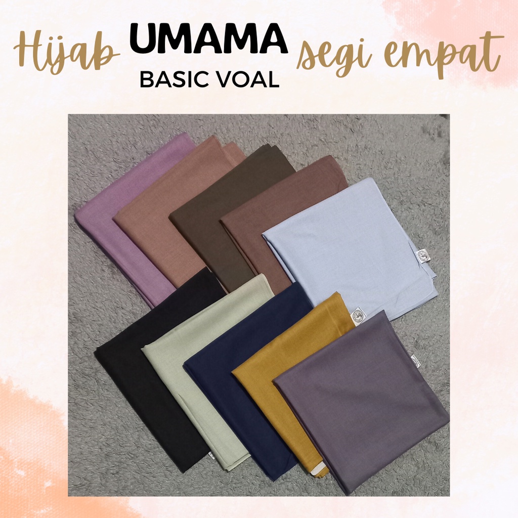 Jual Jilbab Segiempat polos / Jilbab segi empat / Hijab Umama Basic
