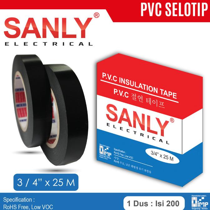 Jual alat Isolasi Selotip PVC SANLY 3/4