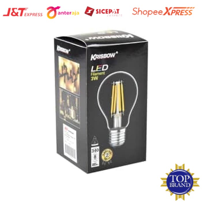 Jual RUPA krisbow Bohlam led filamen 3w kuning | Shopee Indonesia