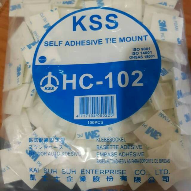 Jual TIE MOUNT KSS HC-102 / HC-103 isi 100 pcs per pack | Shopee Indonesia