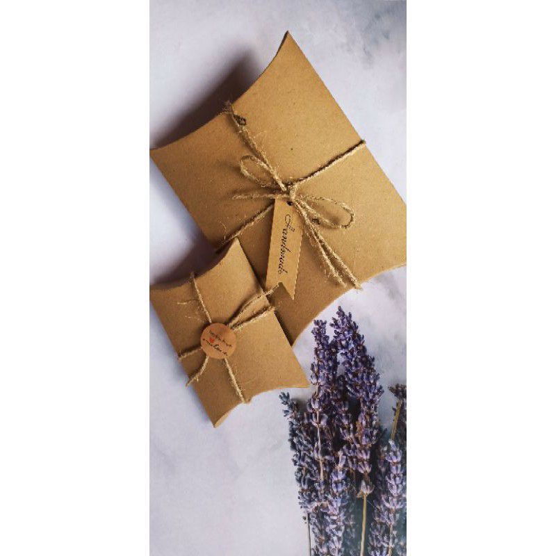 Jual pillow box packaging souvenir gift pillow box tali rami promo ...