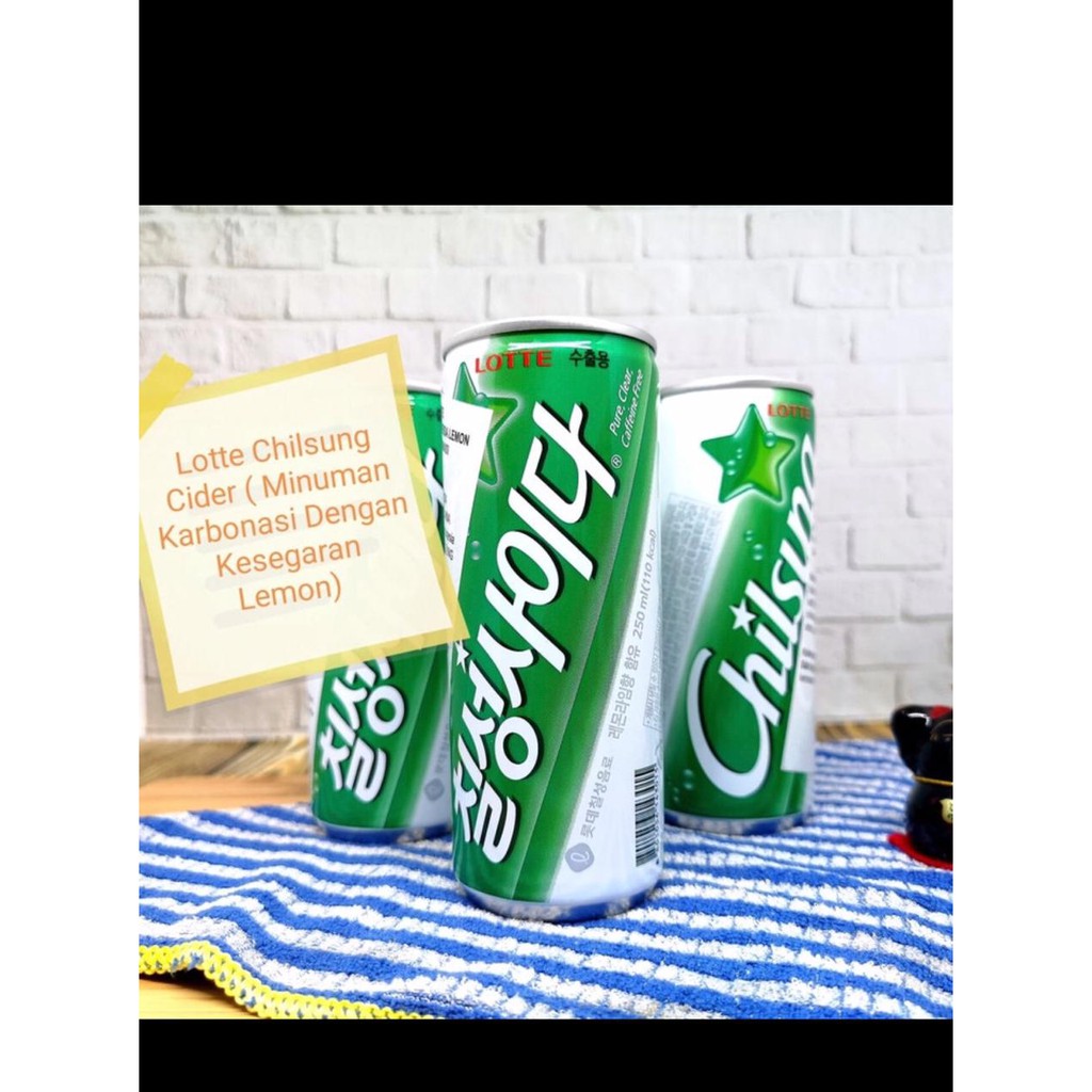 Jual LOTTE CILSUNG CIDER MINUMAN KALENG KOREAN SODA DENGAN KESEGARAN