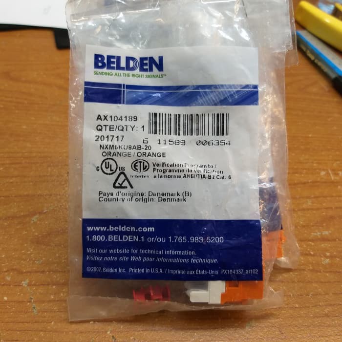 Jual belden modular cat 6 NXM6KUBAB-20 ORANGE / belden cat 6 | Shopee ...