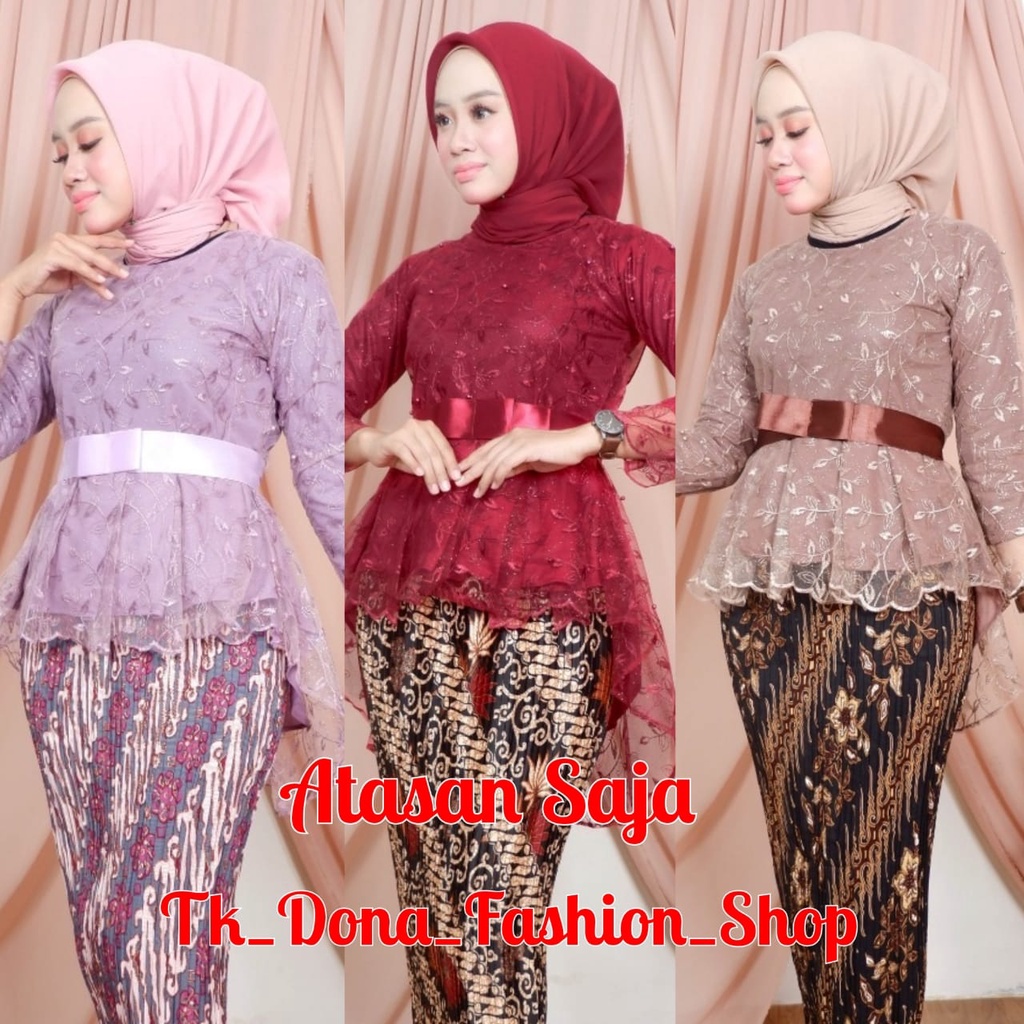 Jual Atasan Saja Kebaya Aurora Tille Kebaya Modern Kebaya Wisuda Kebaya Kondangan Kebaya