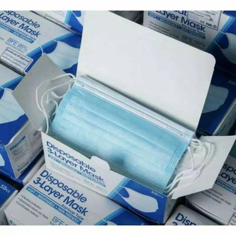 Jual Disposable Protective Mask Earloop Masker 3 PLY 1 PCS | Shopee ...