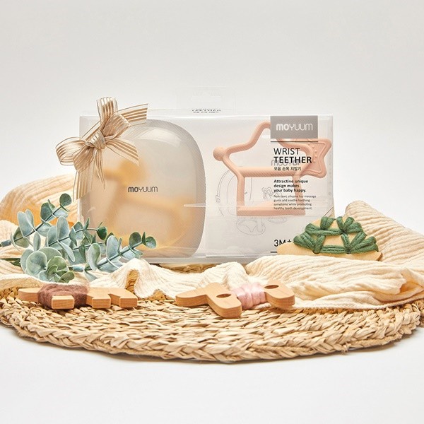 Jual Moyuum Wrist Teether Gift Set Case Baby Teething Toy Made In