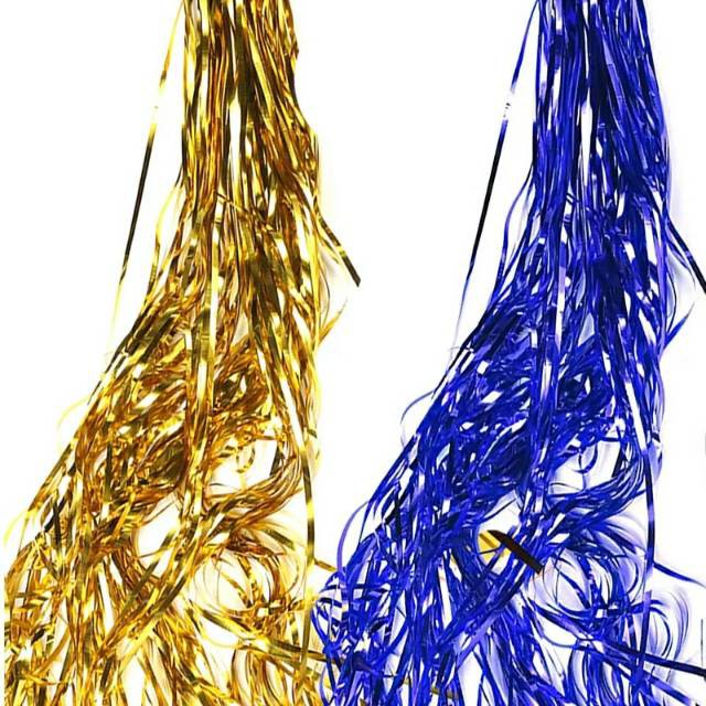 Jual 1 x 2 meter Tirai Rumbai Metalik Curtain Foil Dekor Dekorasi Pesta ...
