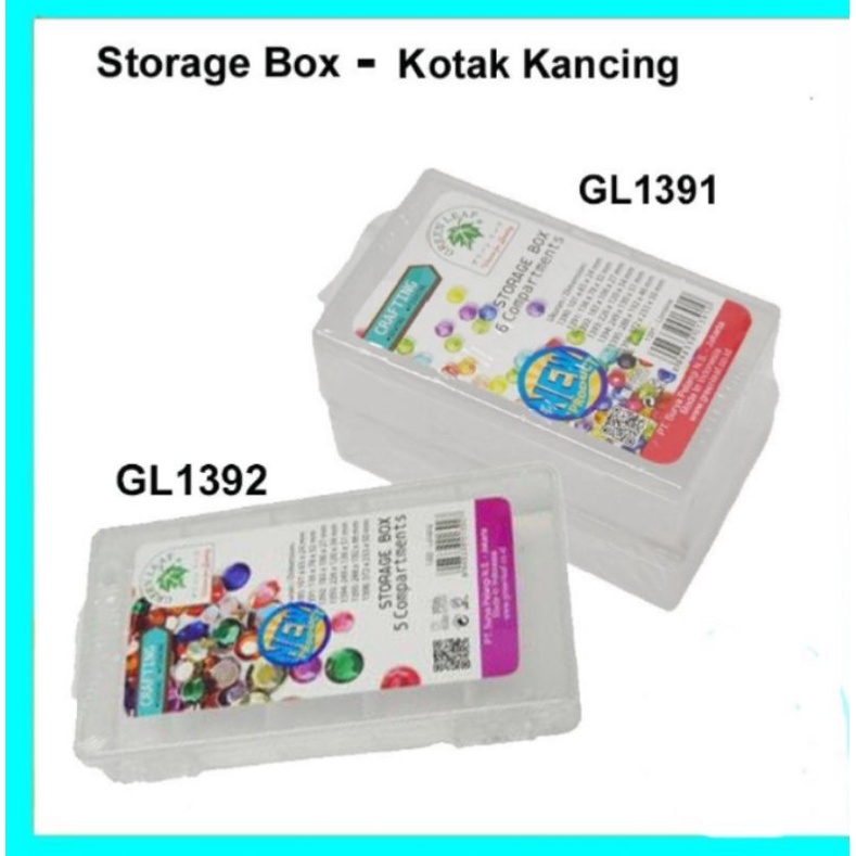 Jual Kotak Kancing Storage Box Serbaguna Kotak Obat Green Leaf 1391 / ...