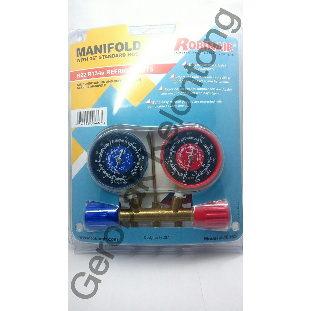 Jual Manifold / Analyzer AC Robin Air R22 / R134a Refrigerants | Shopee ...