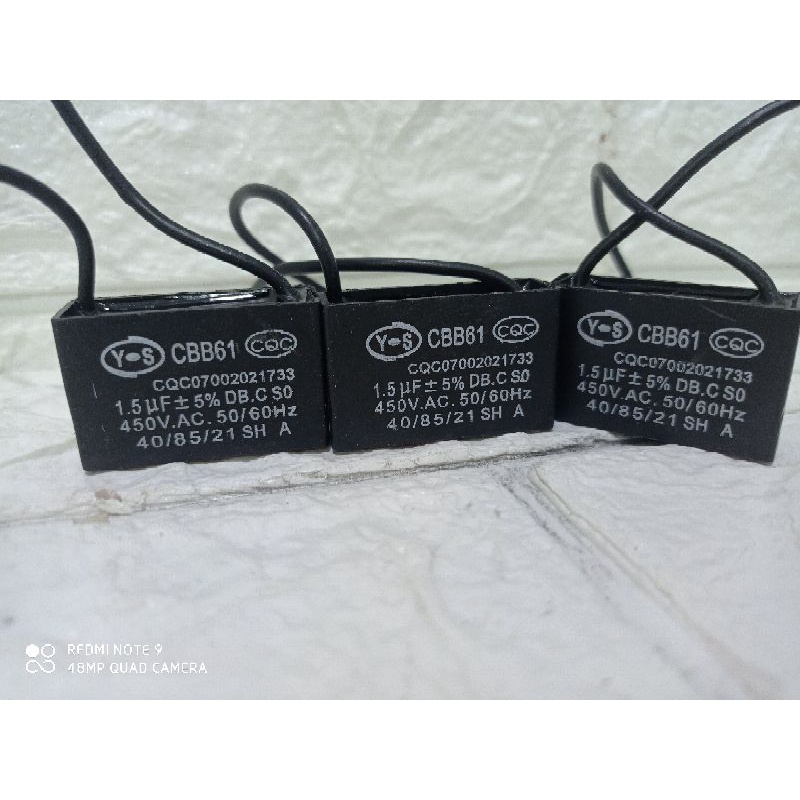 Jual KAPASITOR KIPAS ANGIN CBB61 1,5 uf 450V 50/60 Hz Shopee Indonesia