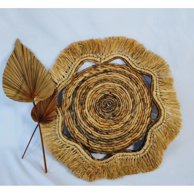 Jual Walldecor anyaman bulat banana rumbai | Shopee Indonesia