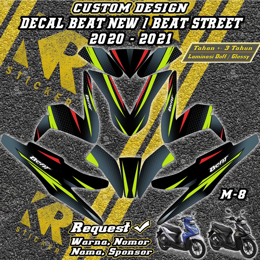 Jual Stiker Decal Fullbody Beat New Beat Street New Custom Desain Sticker Beat Deluxe M