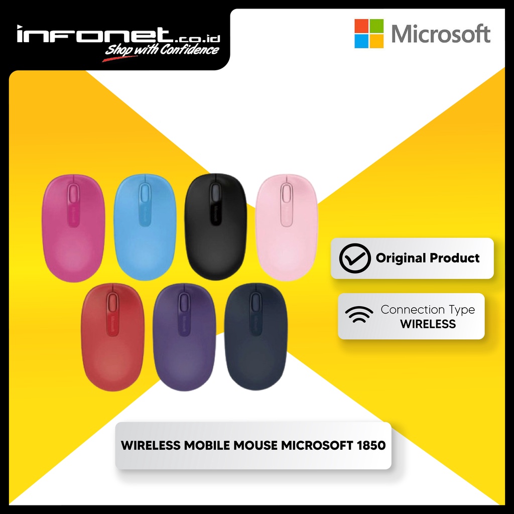 Jual MOUSE MICROSOFT 1850 MOBILE WIRELESS | Shopee Indonesia
