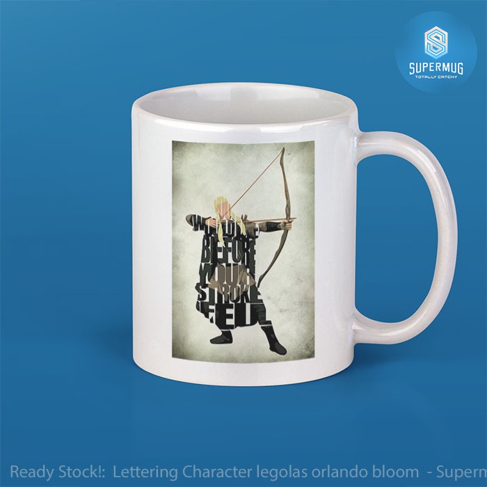 Jual Mug Cangkir Desain Lettering Character legolas orlando bloom ...