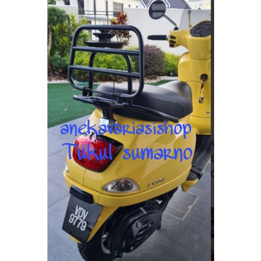 Jual Back Rack / Backrack Vespa LX S LXV dan S new 2021 /aksesoris